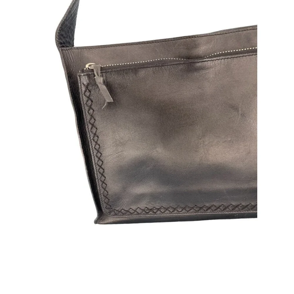 BCBG Max Azria Black Leather Shoulder Bag